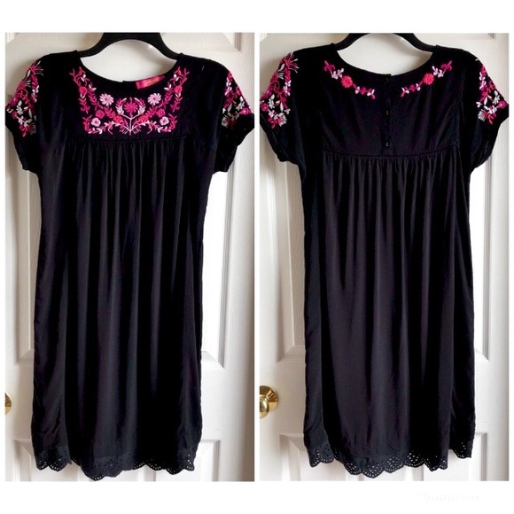 CATHERINE MALANDRINO (Sm) Comfy Black Summer Dress - Picture 2 of 8